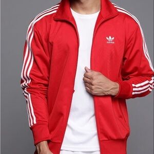 Adidas Men's Vibrant Red Track Jacket